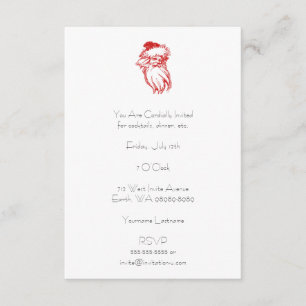 Invitation Style Faux Letterpress en relief Père Noël