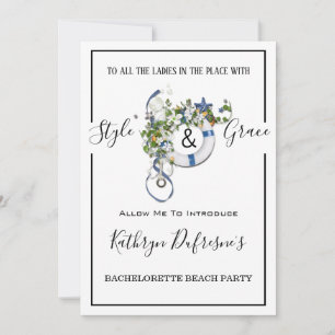 Invitation "Style & Grace" Bachelorette Beach/Pool Party  
