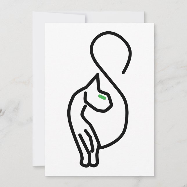 Invitation Style Kitty Cat Outline (Devant)