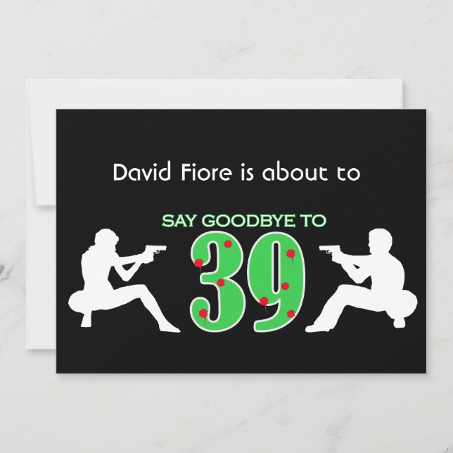 Invitation Style mafieux 40e anniversaire (Devant)