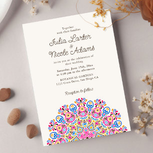 Invitation Style Mandala de Mariage Classique Orné Art Déco