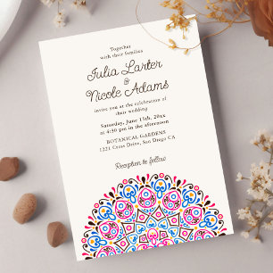 Invitation Style Mandala de Mariage Classique Orné Art Déco