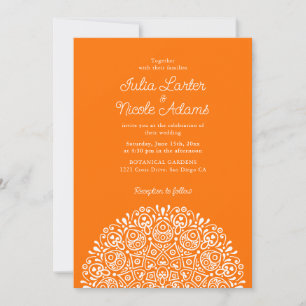 Invitation Style Mandala Mariage Art Déco Orné Classique