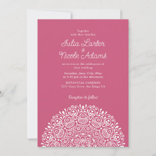 Invitation Style Mandala Mariage Classique Orné Art Déco