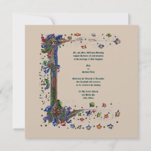 Invitation Style Médiéval de l'ère Victorienne