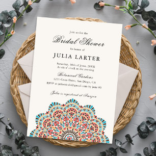 Invitation Style Motif Artistique Moderne Fête des mariées Ma