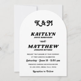 Invitation Style Retro Typographie Monogramme Mariage photo