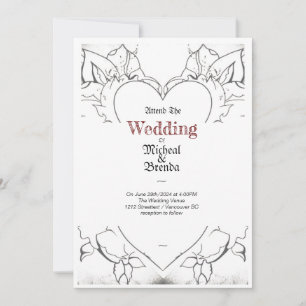 Invitation Style Tatoo Blanc
