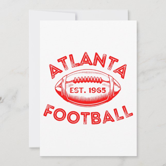 Invitation Style Vintage de football Atlanta (Devant)