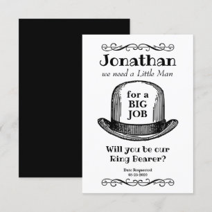 Invitation Style Vintage Serez-vous Mon Porte-Alliance