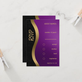 Invitation Style violet et or