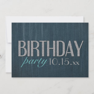 Invitation stylée de fête d'anniversaire pour homm