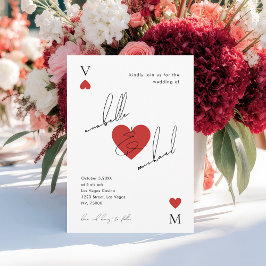 Invitation Stylish Script Casino Vegas Wedding