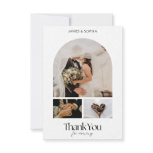 Stylish Script Love Heart Mariage Remerciement Pho
