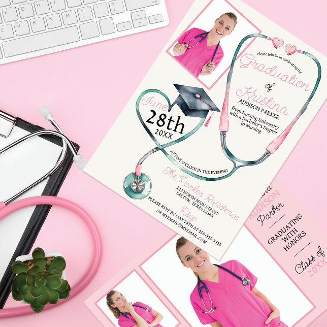 Invitation Succès sincère : Soins infirmiers à l'école de fin (Créateur téléchargé)