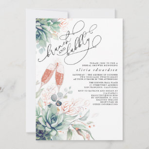 Invitation Succulent Brunch verdoyant et Fête des mariées Bub