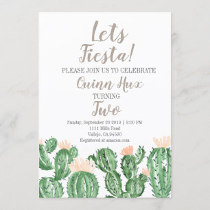 invitation succulent de la fête d'anniversaire de 