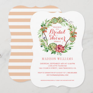 Invitation Succulent Vintage des Mariages floraux  Fête de l'