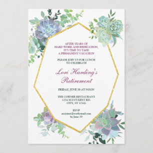 Invitation succulente de retraite
