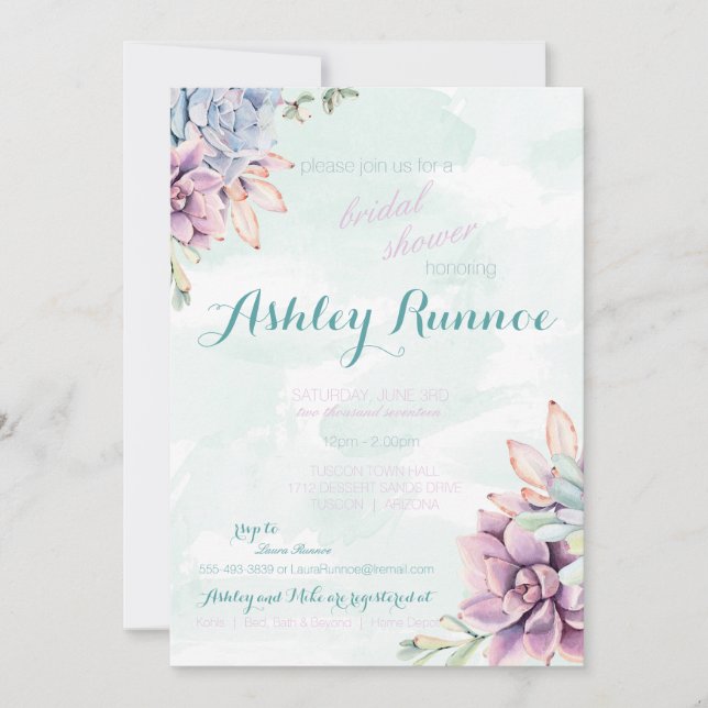 Invitation Succulente du Parti (Devant)