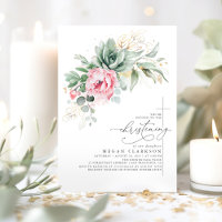 Succulente verdure rose Fleurs Moderne Christening