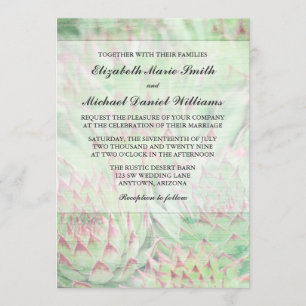 Invitation Succulents modernes rustiques épousant des