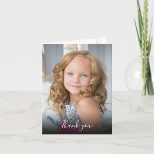 Invitation Succulents violets Merci photo de la première comm