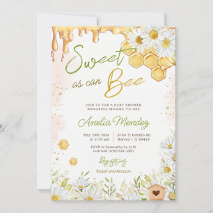Invitation Sucré Comme Peut Être Baby shower Honeycomb Saupou