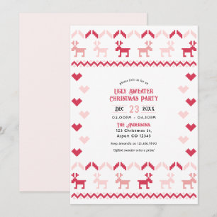 Invitation Sucre de canne Chic Ugly Sweet Fête de Noël