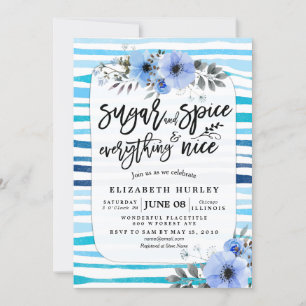 Invitation Sucre & épices & Tout Beau Baby shower Fleur