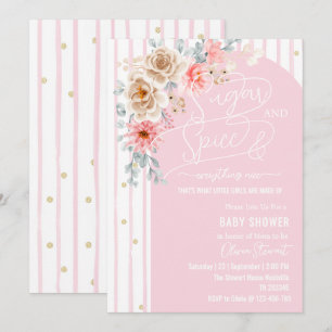 Invitation Sucre et épices & tout ce qui est charmant Baby sh