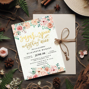 Invitation Sucre Floral & Épices & Tout Nice Baby shower