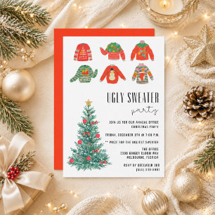 Invitation Sucre moche Bureau Noël Fête de Noël
