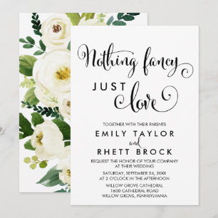Invitation Sud   Floral Backing Nothing Fancy Just Love