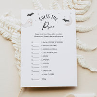 SUGARBOO Guess the Price Baby shower Game Card