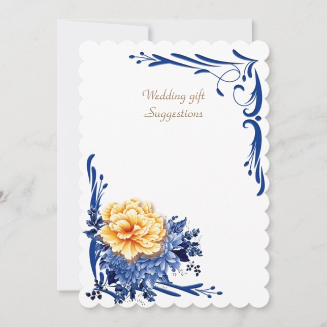 Invitation Suggestions de cadeaux de mariage (Devant)
