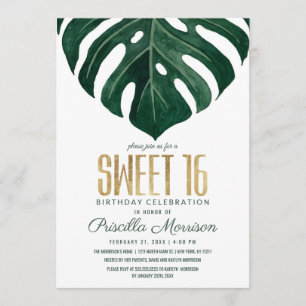 Invitation Suisses Fromage Leaf String Lights Lace Gold Sweet