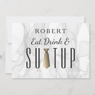 Invitation Suit en marbre fumée Serez-vous mon groomsman ?