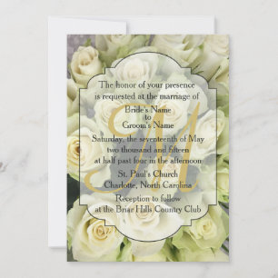 Invitation Suite de Mariage Blush Champagne Roses Blanches