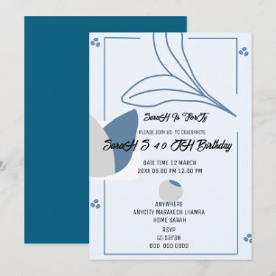 Invitation Suite d'invitation de mariage bleu clair, bleu fra