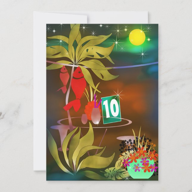 Invitation Summer beach café bar bar cocktail soirée moo (Devant)