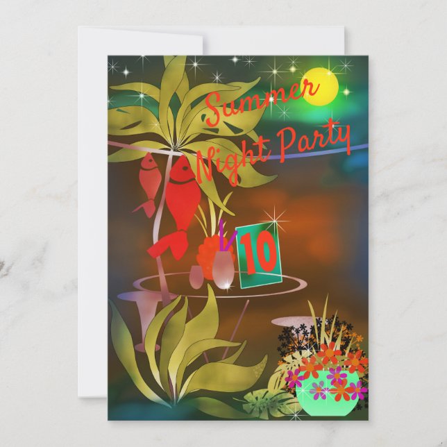 Invitation Summer beach café bar bar cocktail soirée moo (Devant)