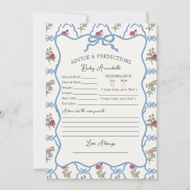 Invitation Summer Garden Party Floral Douche conseil pour béb (Devant)