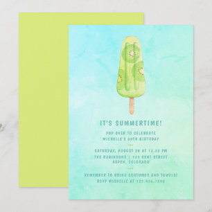 Invitation Summer Popsicle Aquarelle fête d'anniversaire