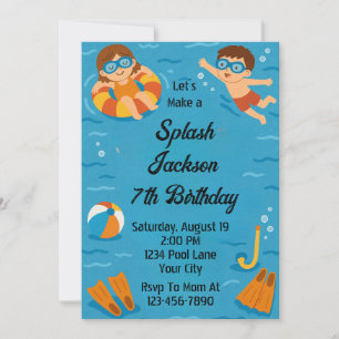 Invitation Summer Splash Birthday