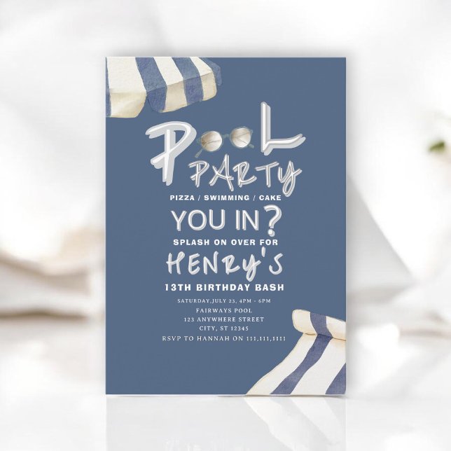 Invitation Summer Splash Pool Party Invite (Créateur téléchargé)