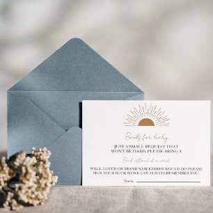 Invitation Sun baby shower Livres rustiques pour bébé