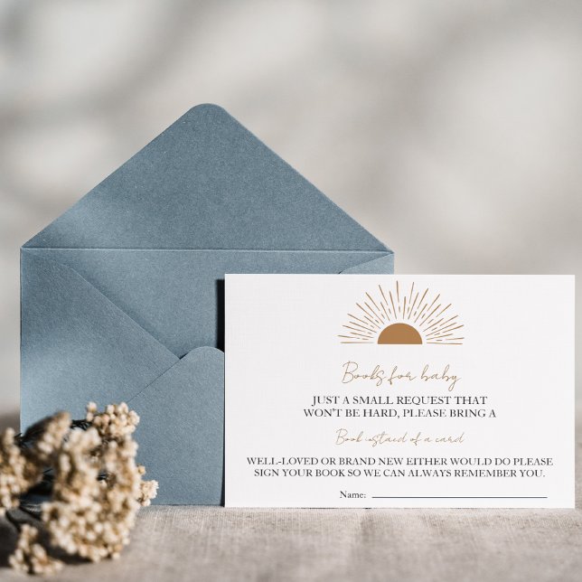 Invitation Sun baby shower Livres rustiques pour bébé (Créateur téléchargé)