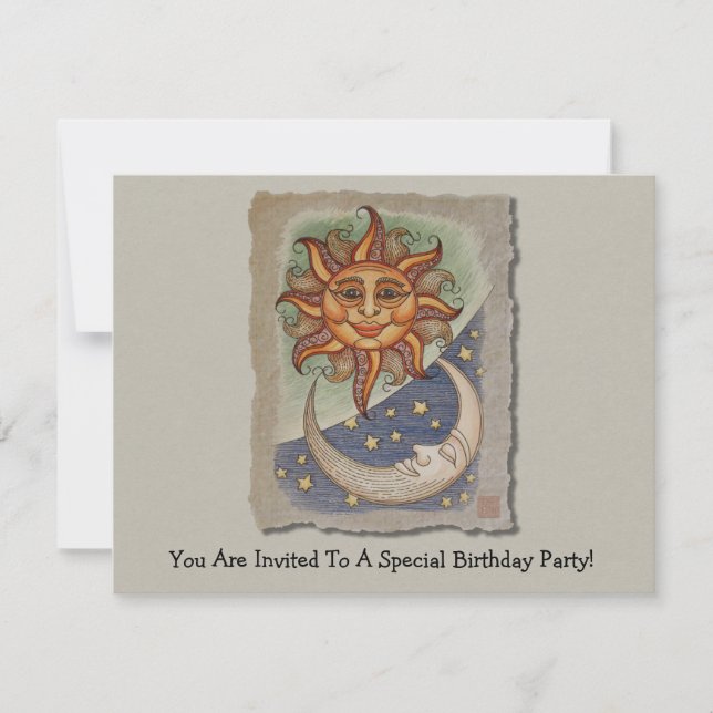 Invitation Sun Moon & Stars (Devant)