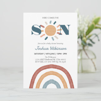 Invitation Sun Voici le baby shower Son